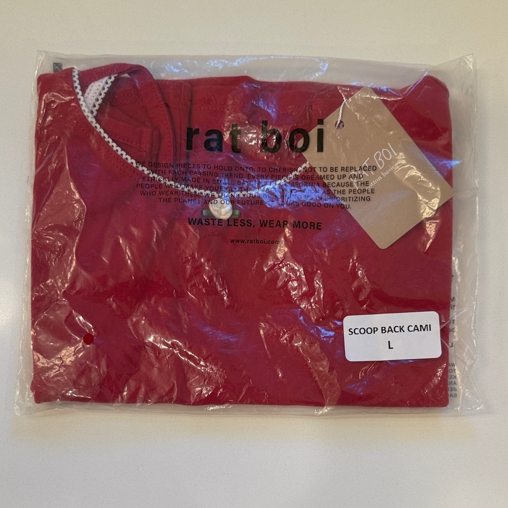Red Scoop Back Cami
